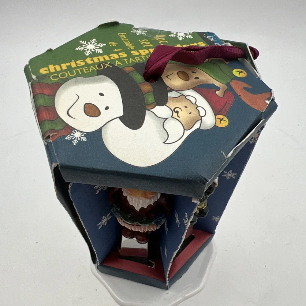 Christmas‎ Spreaders Knives 4 PC MSC International Santa Reindeer Joie De Vivre